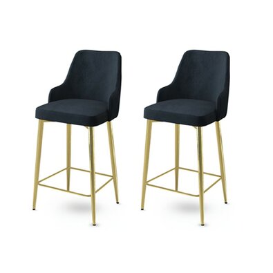Zestaw krzeseł barowych Enox Anthracite and Gold,2 szt.
