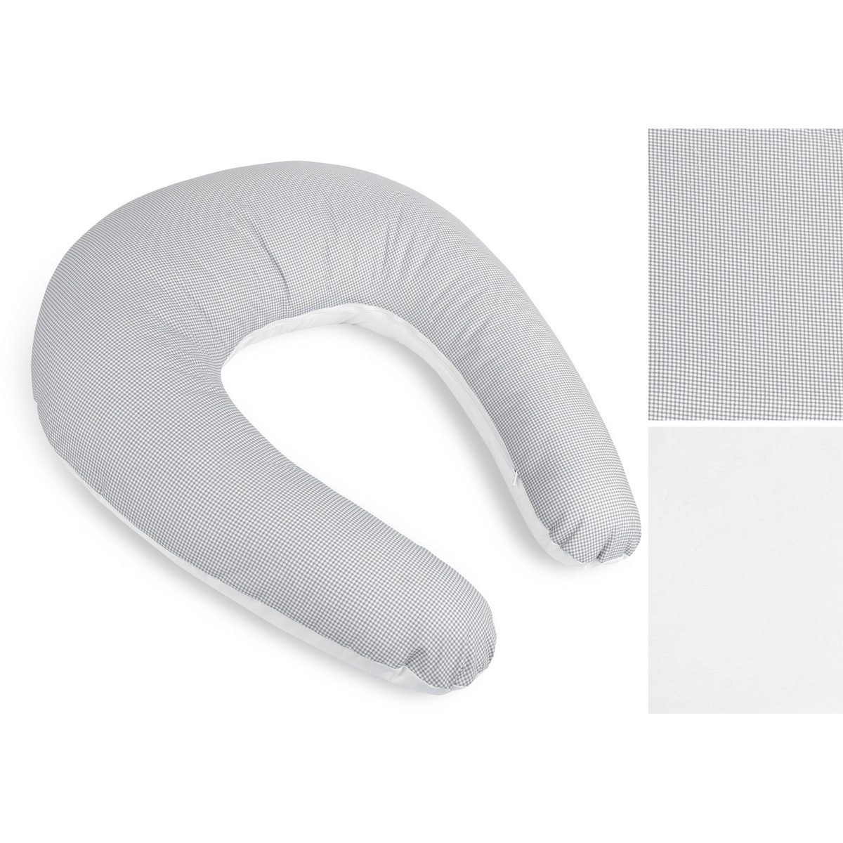 Bellatex szoptatós párnahuzat kocka szürke, 180 cm termék 2. képe