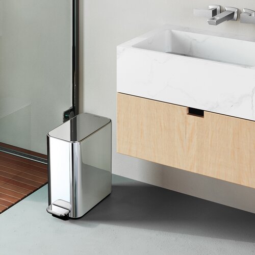Simplehuman Вузький сміттєвий кошик з педаллю 5 л,нержавіюча сталь, блискуча