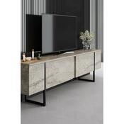 Luxe Travertine and Black TV-állvány