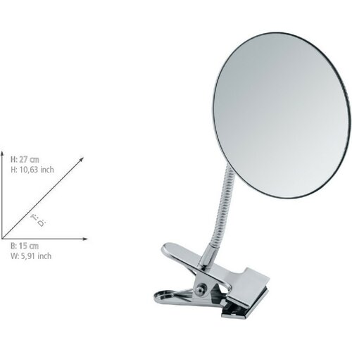 Wenko Kosmetik-Lupenspiegel, 5-fache Vergrößerungsilber,