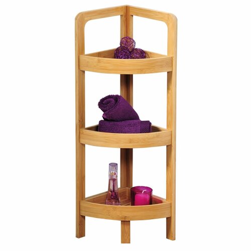 Kesper 19431 Półka narożna bambusowa, 77 x 23 x 23 cm