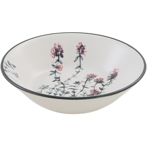 Súprava 6 kameninových hlbokých tanierov Herbal 18 cm