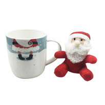 Altom Kubek porcelanowy z maskotką Mikołaj, 300 ml Altom Kubek porcelanowy z maskotką Mikołaj, 300 ml