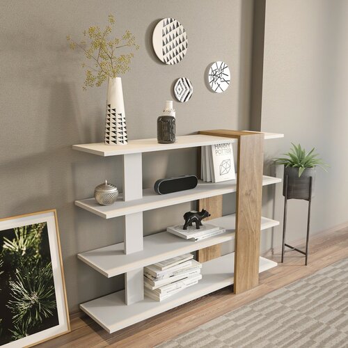 Knihovna Nur White and Walnut