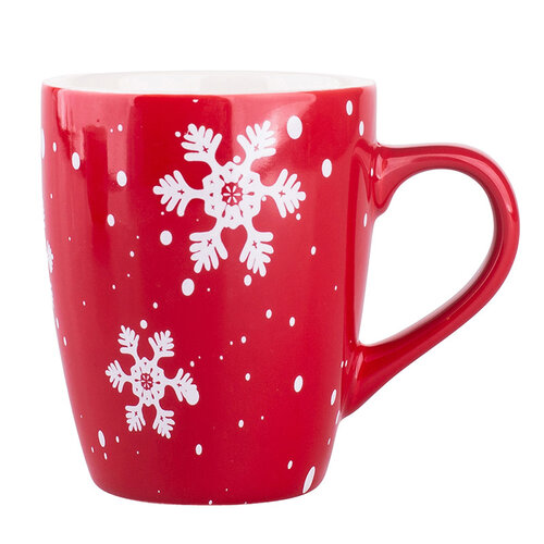 Altom Vánoční hrnek Vločka, 300 ml, červená