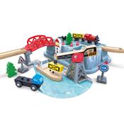 Hape Vláčkodráha set v boxu - Přístaviště