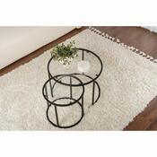 Aurum Black dohányzóasztal szett 60 cm, 2 db