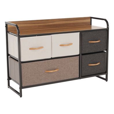 Comoda cu sertare din material textil HAZEL TIP 4,maro