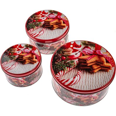 Set def 3 cutii din tablă Dulciuri