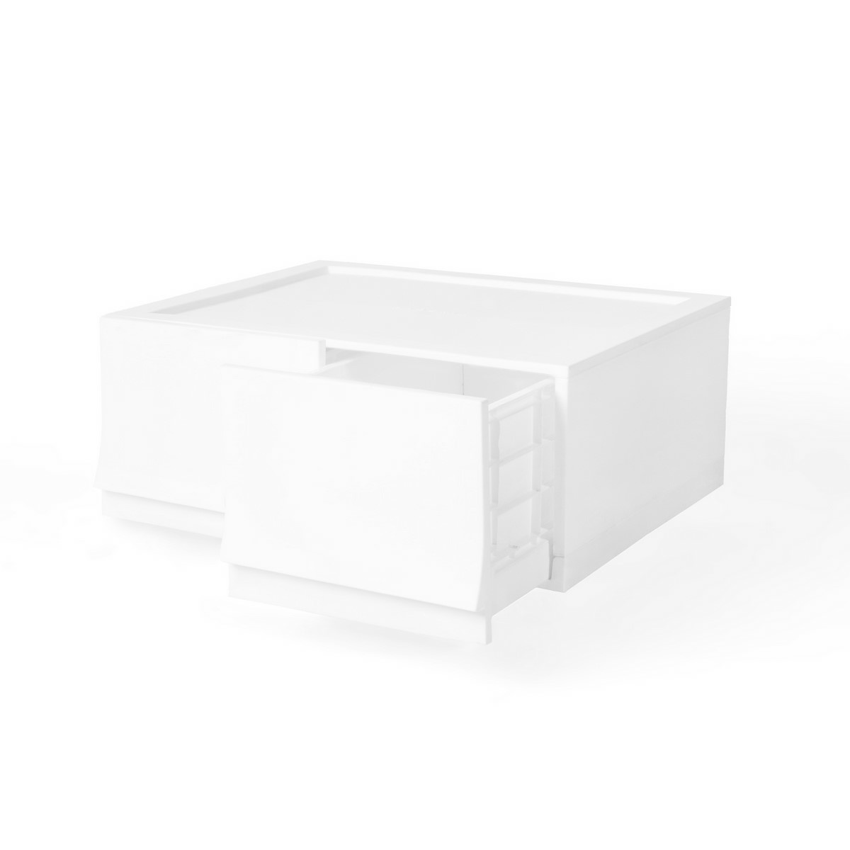 Modułowy pojemnik Wave twin Snow bez kółek 54,6 x 43,4 x 22 cm, szeroki - 2 szuflady