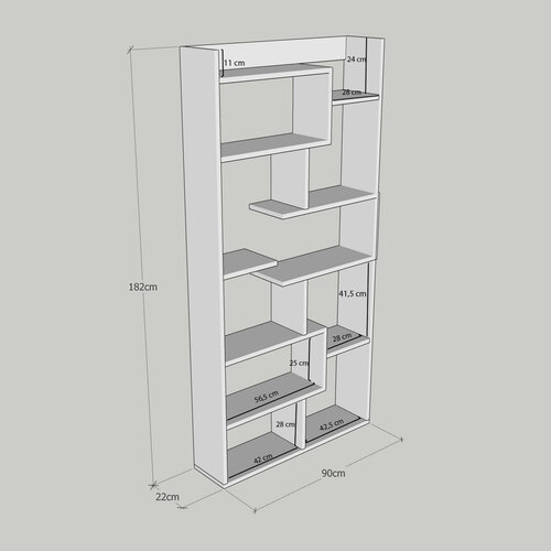 Kuttap Pine könyvespolc