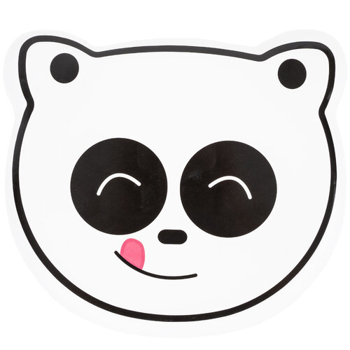 Scăunel pentru copii Hatu Panda din plastic, alb, 29,6 x 20,5 x 26 cm