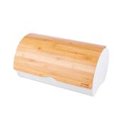 Altom Chlebník s bambusovým vekom 37,7 x 24,3 x 20,4 cm, biela