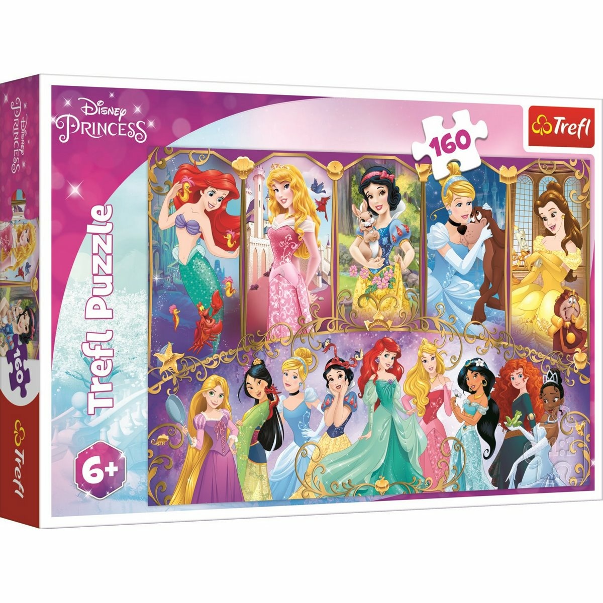 Fotografie Puzzle Portréty princezen Disney 41x27,5cm 160 dílků v krabici 29x19x4cm