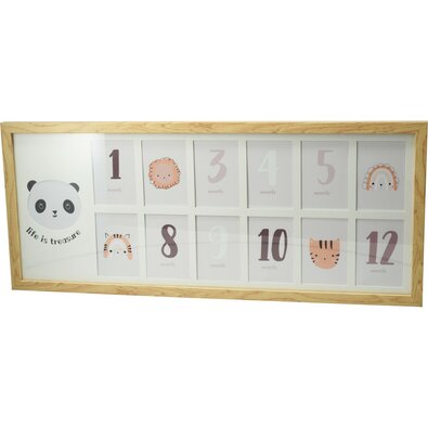 Otroški okvir za fotografije Panda, 60 x 25 x 1,8cm, MDF, 12 x 6 x 9 cm