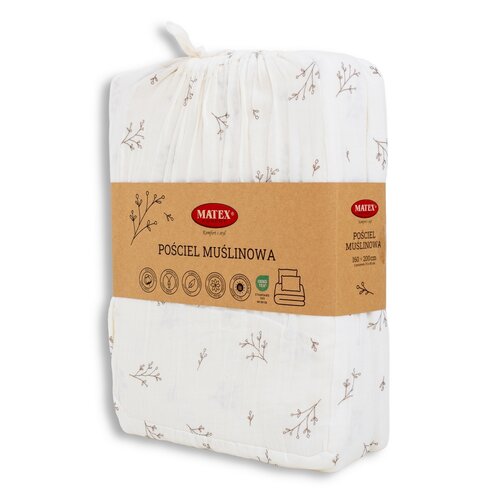 Matex Muslin posteljnina Větvička, 140 x 200 cm, 70 x 90 cm