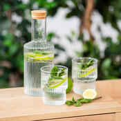 4Home Скляний графин з корковою пробкою Serve, 1 л