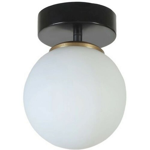 Lampa sufitowa Yeni Can Tekli Siyah Beyaz Camli  Avize, czarny-biały