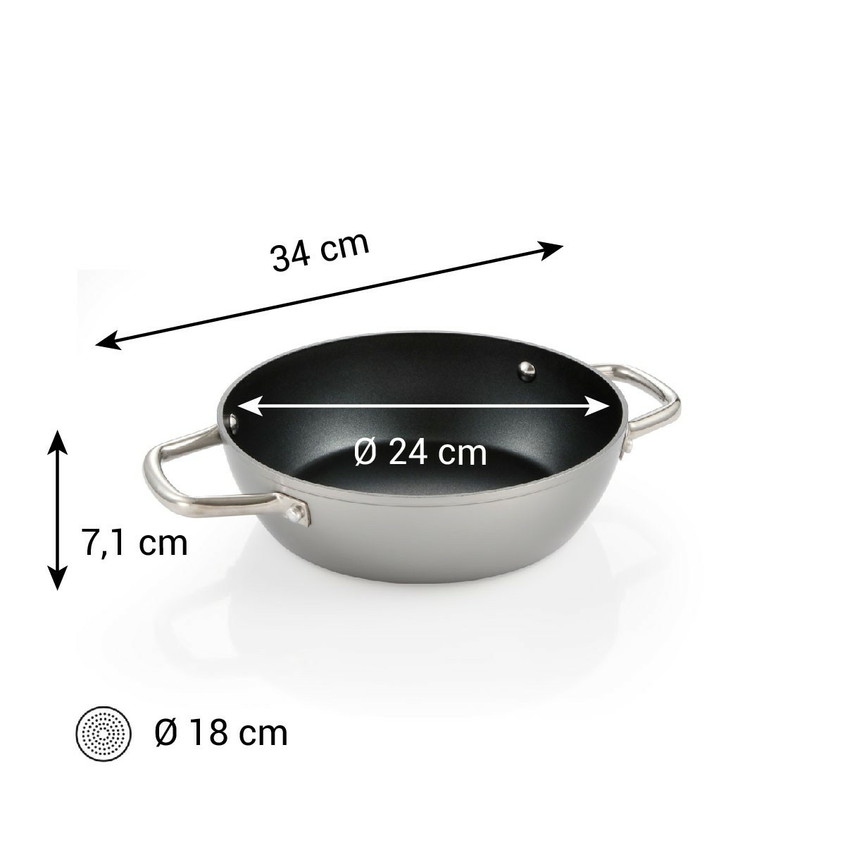 Tescoma Pánev hluboká GrandCHEF+ pr. 24 cm, 2 úchyty, pr. 24 cm - thumb (2)