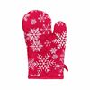 Świąteczna rękawica kuchenna Płatki śniegu czerwony, 18 x 28 cm