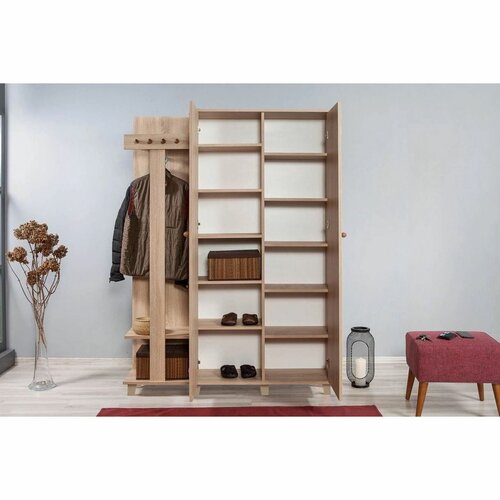 Garmanto Tree Sonoma Oak Dvojitý vešiak na kabátyso skriňou