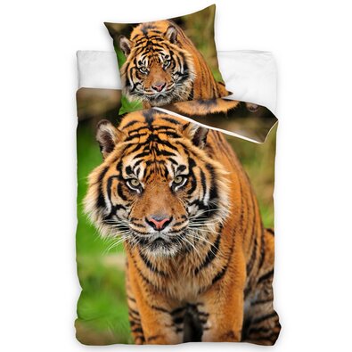 Indiai tigris pamut ágynemű, 140 x 200 cm, 70 x 90 cm