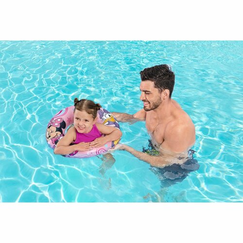 Bestway Aufblasbarer Schwimmring Minnie, 56 cm , 3 - 6 Jahre