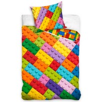 Lenjerie de pat din bumbac Lego, roz, 140 x 200 cm, 70 x 90 cm Lenjerie de pat din bumbac Lego, roz, 140 x 200 cm, 70 x 90 cm
