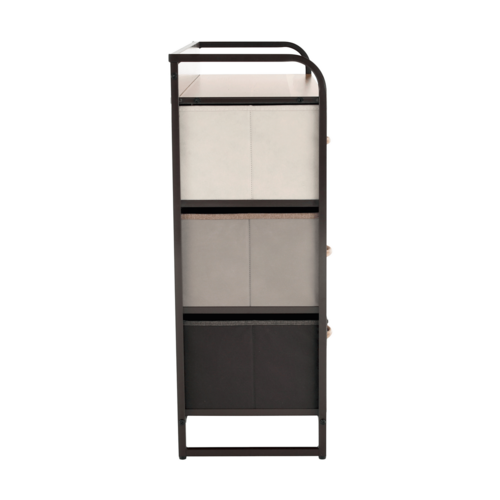 Comodă cu sertare din material textil HAZEL TIP 3,maro