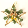 Dekoratívná hviezda poinsettia, zlatá, 30 cm