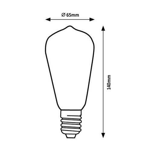 Rabalux Dekoracyjna żarówka LED filamentowa,przezroczysta, E27, ST65, 5 W, 600 lm