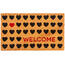 Kokosová rohožka Welcome Heart, 43 x 73 cm