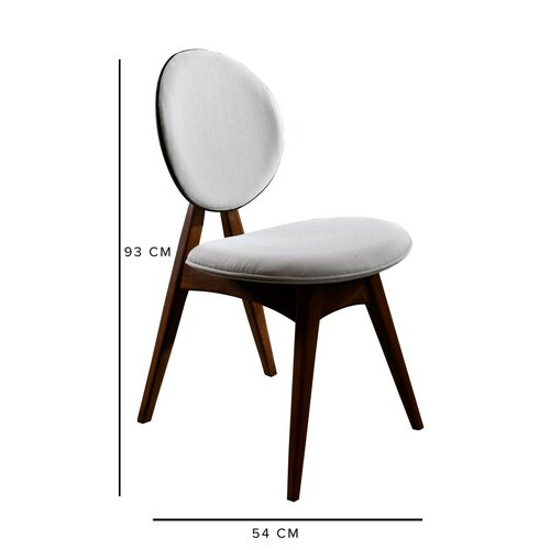 Esszimmerstuhl-Set Touch Cream and Walnut, 2 Stück