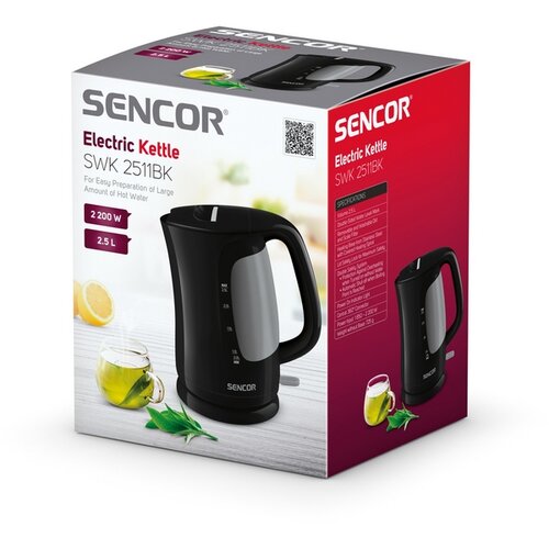 Sencor SWK 2511BK elektromos vízforraló, feketeszínű