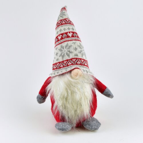 Vianočný textilný škriatok Rudolf, 33 cm