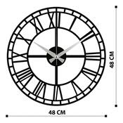 Enzoclock - S002 Black falióra, 48 x 48 cm