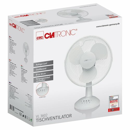 Clatronic VL 3602 WH stolní ventilátor, 30 cm