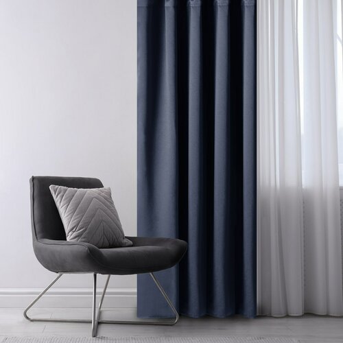 Restilo Vorhang Blackout Oxford Pleat indigo, 140 x 245 cm