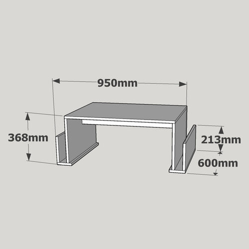 Couchtisch Magazin Walnut