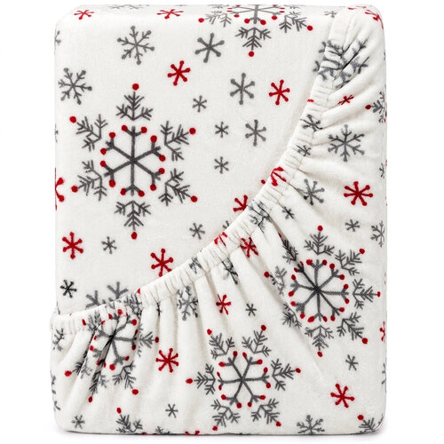 4Home Vianočné prestieradlo mikroflanel Snowflakes, 160 x 200 cm