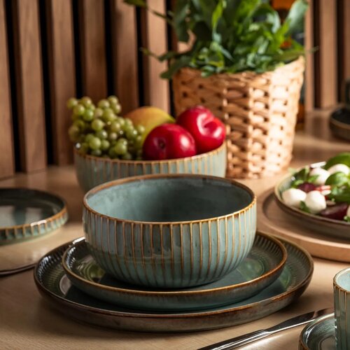 Altom Porcelanska skleda Reactive Sage, 15 cm, 850ml