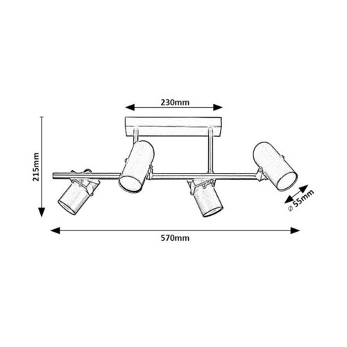 Rabalux 73044 lampy sufitowe Maximilian, 4 ramiona