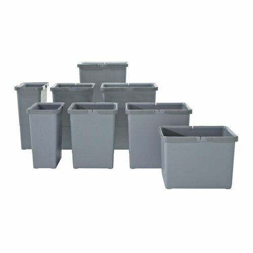 Elletipi Plastični koš z ročaji 6 l, siv