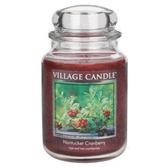 Village Candle Vonná svíčka ve skle, Brusinka - Nantucked Cranberry, 645 g