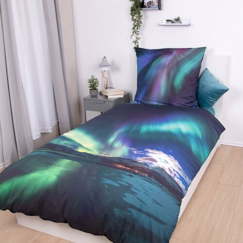 Herding Bavlnené obliečky Polárna žiara, 135 x 200 cm, 80 x 80 cm