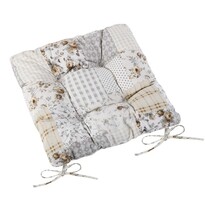 Bellatex Siedzisko Ema Patchwork beżowo-szary, 40 x 40 cm Bellatex Siedzisko Ema Patchwork beżowo-szary, 40 x 40 cm