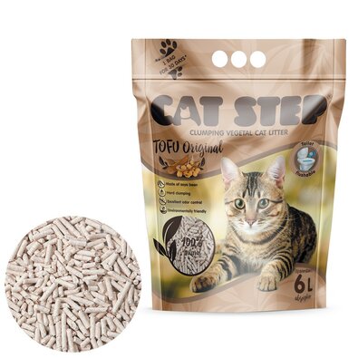 Litiera aglomerantă Cat Step Tofu Original 2,7 kg,6 l