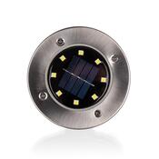 Happy Green Lampă LED încastrabilă solarăargintie, 12 cm