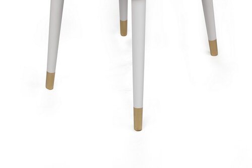 Set de scaune de sufragerie Hugo Cream and White,4 buc.